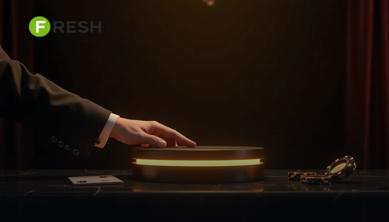 Fresh Casino registration form with email, password and currency selection fields